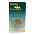 Les Ind Capitol Drawer Lock, N54G Keyway, Polished Brass 980-03-11
